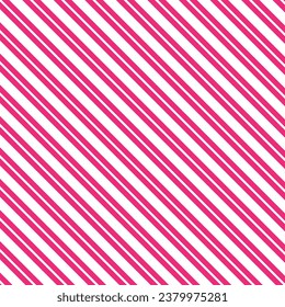 simple abstract modern seamlees wavy hot pink color digonal strip line pattern on white color background