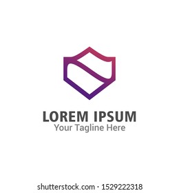 Simple abstract modern shield. Best for identity and logotypes