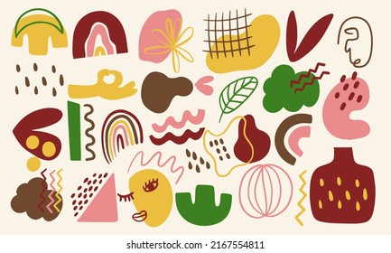 Simple abstract modern and trendy vector collection set shape.