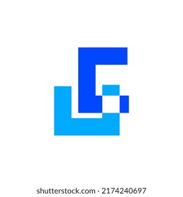plantilla de diseño del logotipo de cu de letra de monograma abstracta simple
