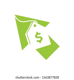 simple abstract mouse online shop vector logo design
