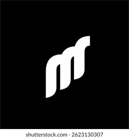 Simple abstract MR letter logo design.