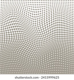 simple abstract mushroom color polka dot blend halftone wavy distort pattern