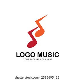 simple abstract music logo design