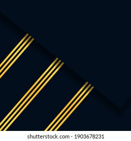Simple Abstract Navy Background with Gold Line. Modern Background. Editable Vector EPS 10