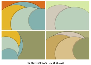 Einfach abstrakter nackter Hintergrund in Pastellfarben. Handgezeichnete Doodle-Formen und Kreis. Social Media Template moderne trendige Vektorgrafik. Flat Vector Business Delicate Beauty-Vorlage