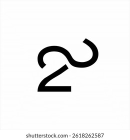 Simple abstract number 25 logo design.