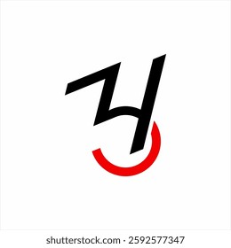 Simple abstract number 345 logo design.