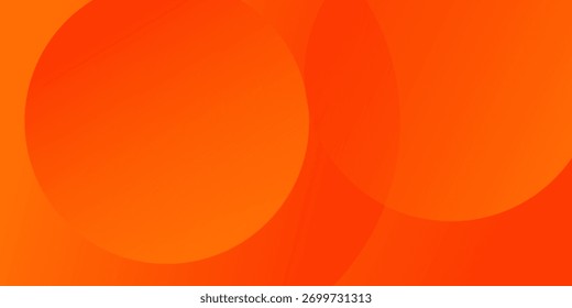 Fondo naranja abstracto simple con círculos en capas