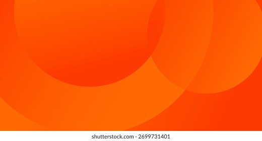 Arrière-plan abstrait simple orange avec cercles en couches modernes
