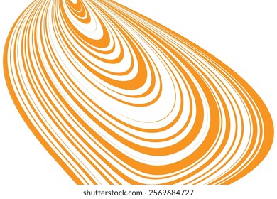 simple abstract orange color thin to thick creative wavy texture line pattern