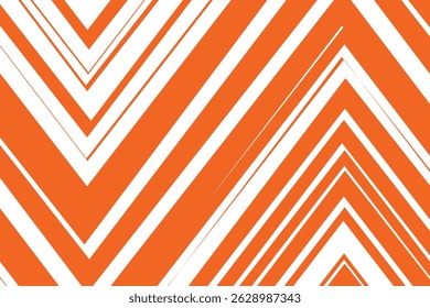 simple abstract orange color thin to thick geometric line pattern abstract chevron zigzag lines