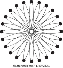 Simple abstract ornamental vector illustration. Flowery abstract design.