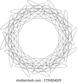 Simple abstract ornamental vector illustration. Flowery abstract design.