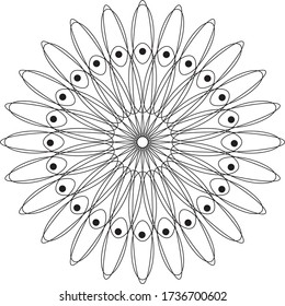 Simple abstract ornamental vector illustration. Flowery abstract design.