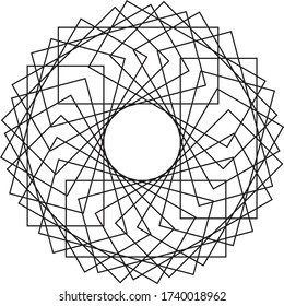 Simple ilustración abstracta ornamental vectorial. Diseño abstracto de flores.