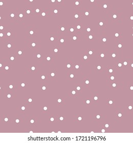 Simple abstract pattern. Dirty pink background, white dots. The print is well suited for textiles, Wallpaper and packaging.