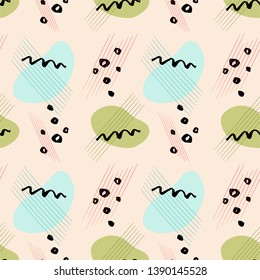 Simple abstract pattern with ink elements