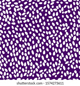 Simple abstract pattern. Purple background, white spots, snow. The print is well suited for postcards, Wallpaper, banner and textiles.