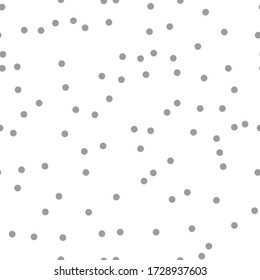 Simple abstract pattern. White background, small gray dots. The print is well suited for textiles, Wallpaper and packaging.