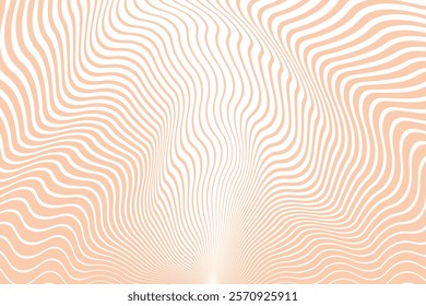 simple abstract peach color halftone big to small blend wavy line pattern