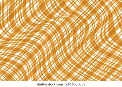 simple abstract pear brown color plaid daigonal line wavy pattern art seamless texture of a yellow and orange background vector art illustration