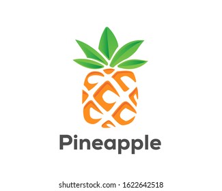 simple Abstract pineapple logo design inspiration