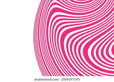 simple abstract pink color creative geometric wavy line pattern