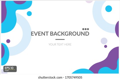 Simple abstract purple and blue background. Circles and curvy shapes background.