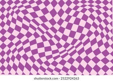 simples abstrato cor roxa retângulo ondulado distorcer o padrão no fundo rosa claro um fundo roxo com um padrão de quadrados