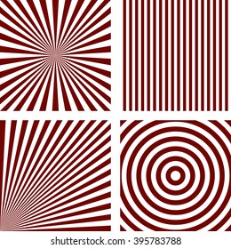 Simple abstract purple striped pattern background set