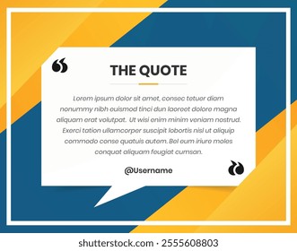 Simple abstract quote presentation social media post template design