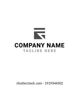 Simple abstract R letter logo design in a box, good enough for businesses with the initials R