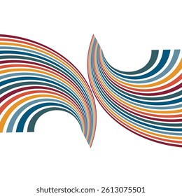 simple abstract rainbow colour horizontal arc beutifull pattern can be used for background.