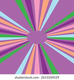 simple abstract rainbow colour semless sunbrust pattern with purple background.
