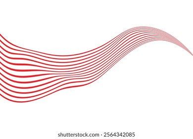 simple abstract red color creative wavy distort line pattern a red line that is curved and has the word  red  on it