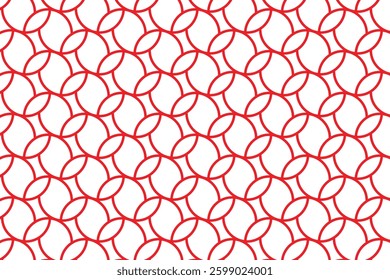 simple abstract red color creative geometric leaf pattern repeating red circles geometric pattern interlocking red circular pattern on white background - Powered by Shutterstock - Get 15% off with code: PIKWIZARD15
