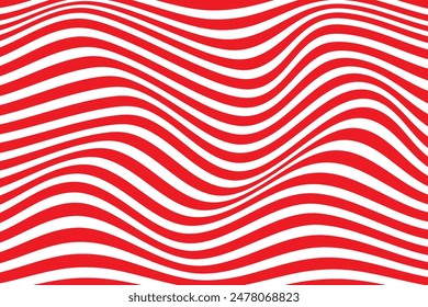  simple abstract red color distort wavy line pattern a white background with red lines