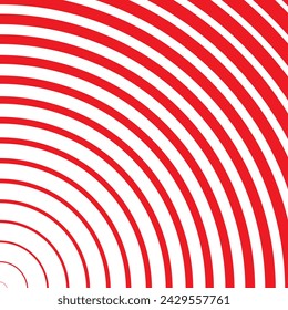 simple abstract red color geometric half circle halftone daigonal line pattern on white background
