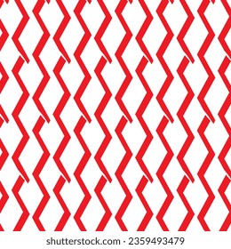 simple abstract red color half zig zag wavy pattern