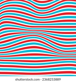 simple abstract red and sky color wavy pattern