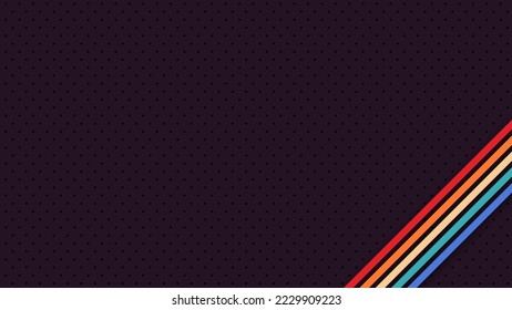Simple diseño abstracto retro futurista en el estilo de los años 1980 de los años 60 con líneas coloridas. Ilustración vectorial. Fondo de tecnología divertida.