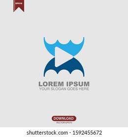 Simple abstract right arrow concept logo vector design