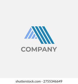 Simple abstract roofing logo design. Roof logo template. Roofing vector symbol.