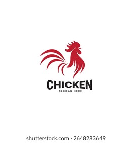 Simple abstract rooster face head mascot logo vector icon