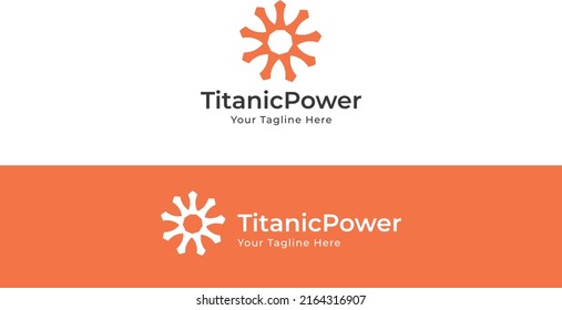 Diseño simple de logotipo redondo abstracto para empresas