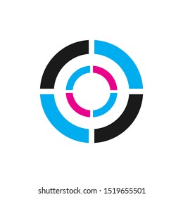 simple and abstract rounded logo