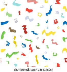 Simple Abstract Scribble colorful Big Mark Pattern for Background, Paper Wrap, Banner, curtain, etc
