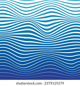 simple abstract seamlees blue and sky color blend wavy distort pattern on white color background