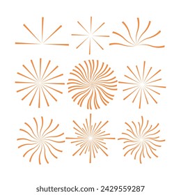 simple abstract seamlees sunset color sunbrust sunset vector pattern art
